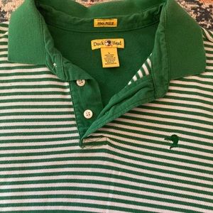 Duck Head Mens Polo Shirt Sz LGreen 100% Pima Cotton Short Sleeve Polo